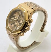 Audemars Piguet Chronometer Rose Gold Brown Watch - Image 4
