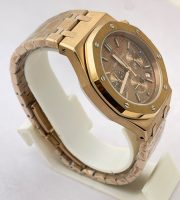 Audemars Piguet Chronometer Rose Gold Brown Watch - Image 5