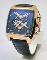 TAG HEUER MONACO V4 ROSE GOLD BLACK LIMITED EDITION WATCH - Image 3
