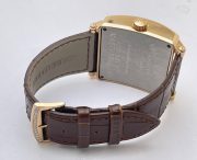 Franck Muller Master Square Diamond Rose Gold Leather Strap Watch - Image 7