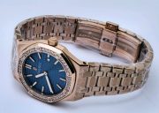 Audemars Piguet Royal Oak Diamond Blue Rose Gold Ladies Watch - Image 6