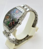 Franck Muller Crazy Hours Croco Black Steel Swiss Automatic Watch - Image 4