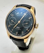 I W C Portugieser Annual Calendar Black Swiss ETA 7750 Valjoux Automatic Movement Watch - Image 3