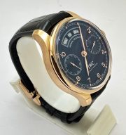 I W C Portugieser Annual Calendar Black Swiss ETA 7750 Valjoux Automatic Movement Watch - Image 5