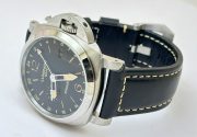 Panerai GMT Steel Black Strap Swiss Automatic Watch - Image 6