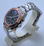 Omega Seamaster Planet Ocean Black Dial Orange Bezel Steel Watch - Image 4