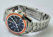 Omega Seamaster Planet Ocean Black Dial Orange Bezel Steel Watch - Image 6