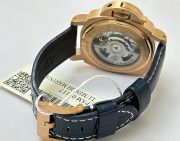Panerai Marina Blue Rose Gold Leather Strap Swiss Automatic Watch - Image 7