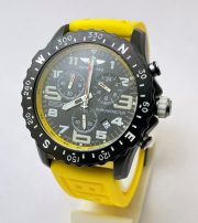 Breitling Endurance Pro Chronometer Yellow Rubber Strap Watch A - Image 3
