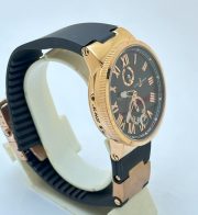 Ulysse Nardin Maxi Marine Rose Gold Black Rubber Strap Swiss Automatic Watch - Image 5