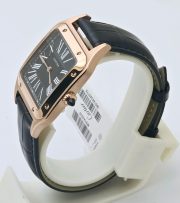 Cartier Santos Dumont Black Small Leather Strap Watch - Image 4
