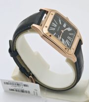 Cartier Santos Dumont Black Small Leather Strap Watch - Image 5