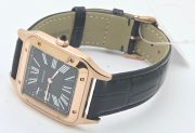Cartier Santos Dumont Black Small Leather Strap Watch - Image 6