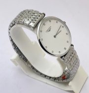 Longines Elegance La Grande Diamond Mark White Steel Watch - Image 5