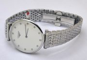 Longines Elegance La Grande Diamond Mark White Steel Watch - Image 6