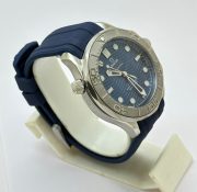 Omega Seamaster Diver Nekton Blue Rubber Strap Swiss Automatic Watch - Image 5