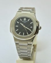 Patek Philippe Nautilus Steel Black Swiss Automatic Watch - Image 3