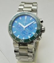 Oris Aquis Chronograph Green Steel Bracelet Watch - Image 3