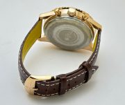 Breitling Navitimer Chrono White Rose Gold Leather Strap Watch - Image 7