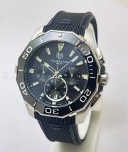 Tag Heuer Aquaracer Calibre 5 Chronograph Black Rubber Strap Watch - Image 3