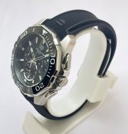 Tag Heuer Aquaracer Calibre 5 Chronograph Black Rubber Strap Watch - Image 4