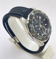 Tag Heuer Aquaracer Calibre 5 Chronograph Black Rubber Strap Watch - Image 5