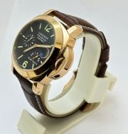 Panerai Power Reserve Rose Gold Leather Strap Swiss Automatic Watch - Image 4