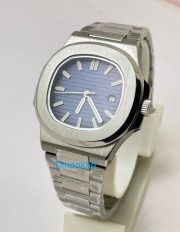 Patek Philippe Nautilus Steel Blue Swiss Automatic Watch - Image 3