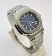 Patek Philippe Nautilus Steel Blue Swiss Automatic Watch - Image 5