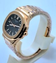 Patek Philippe Nautilus Automatic Rose Gold Black Swiss Automatic Watch - Image 4