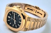 Patek Philippe Nautilus Automatic Rose Gold Black Swiss Automatic Watch - Image 6