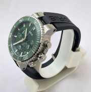 Oris Aquis Chronograph Green Black Rubber Strap Watch - Image 4