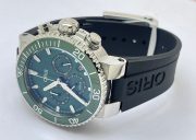 Oris Aquis Chronograph Green Black Rubber Strap Watch - Image 6