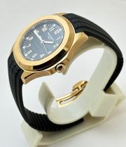 Patek Philippe Aquanaut Black Rose Gold Rubber Strap Swiss Automatic Watch - Image 4