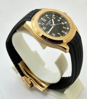 Patek Philippe Aquanaut Black Rose Gold Rubber Strap Swiss Automatic Watch - Image 5