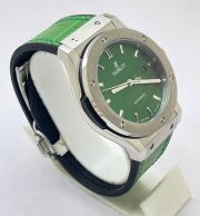 Hublot Vendom Classic Green Leather Strap Swiss Automatic Watch - Image 5