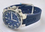 Oris Aquis Chronograph Blue Rubber Strap Watch - Image 6