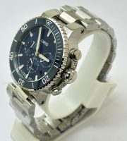 Oris Aquis Chronograph Blue Steel Bracelet Watch - Image 4