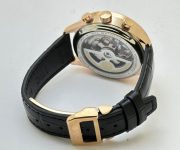I W C Portugieser Chronograph Rose Gold Black Leather Strap Swiss Automatic Watch - Image 7