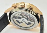 I W C Portugieser Chronograph Rose Gold Black Leather Strap Swiss Automatic Watch - Image 8