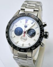 Tag Heuer Carrera Sport Chronograph White Steel Watch - Image 3