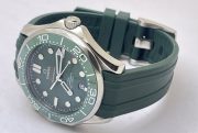 Omega Seamaster 50th Anniversary Green Rubber Strap Swiss Automatic Watch - Image 6