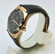 Omega Constellation Rose Gold Black Strap Swiss Automatic Watch - Image 4