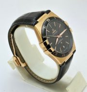 Omega Constellation Rose Gold Black Strap Swiss Automatic Watch - Image 5