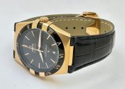 Omega Constellation Rose Gold Black Strap Swiss Automatic Watch - Image 6