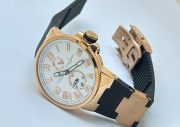 Ulysse Nardin Maxi Marine Rose Gold White Rubber Strap Swiss Automatic Watch - Image 6