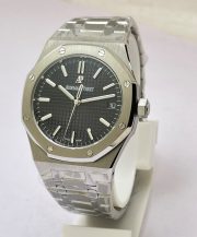 Audemars Piguet Royal Oak Steel Black Swiss ETA Valjoux 7750 Automatic Watch - Image 3