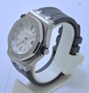 Audemars Piguet Diver White Black Rubber Strap Swiss Automatic Watch - Image 4