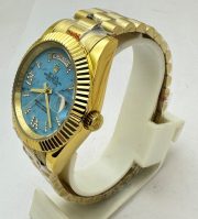 Rolex Day Date Turquoise Diamond Roman Marking Swiss Automatic Watch - Image 4