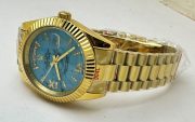 Rolex Day Date Turquoise Diamond Roman Marking Swiss Automatic Watch - Image 6